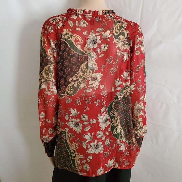 RD & KOKO Women's Long Sleeve Embroidered Fringe Kimono Blouse Size Small NWT - Picture 5 of 13